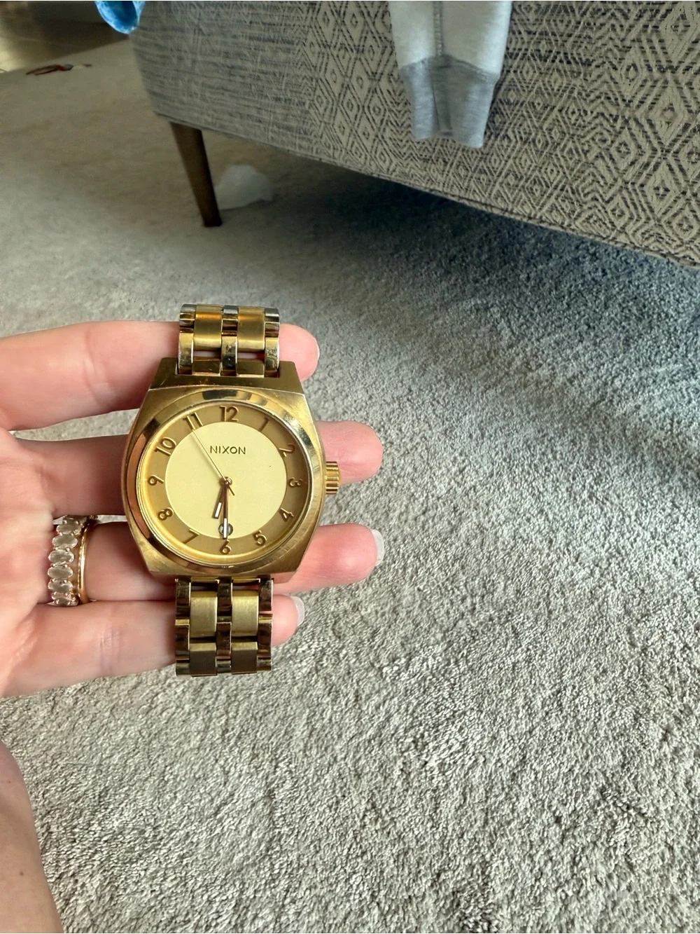 Nixon “The Monopoly” Gold Tone Stainless Steel Japanese Quartz watch